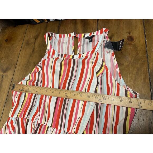 Torrid Challis Halter Dress Colorful Striped Size 1 NWT - Picture 6 of 12